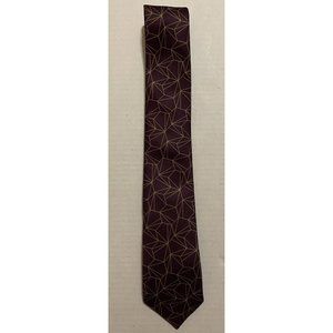 Knotty Tie Co Purple Geometric Print Handmade in USA Tie